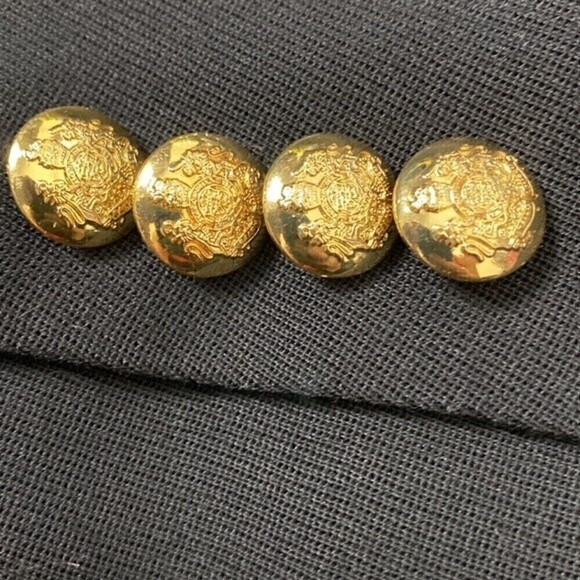 LRL LAUREN RALPH LAUREN Wool Sweater Knit Blazer Jacket Size 10 Military Career - Picture 7 of 7